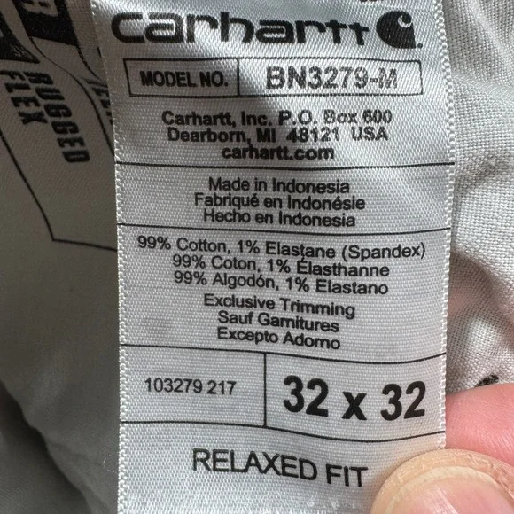 Carhartt Men's Work Pants Rugged Flex Relaxed Fit Duck Utility Brown 32x32 - Picture 10 of 10